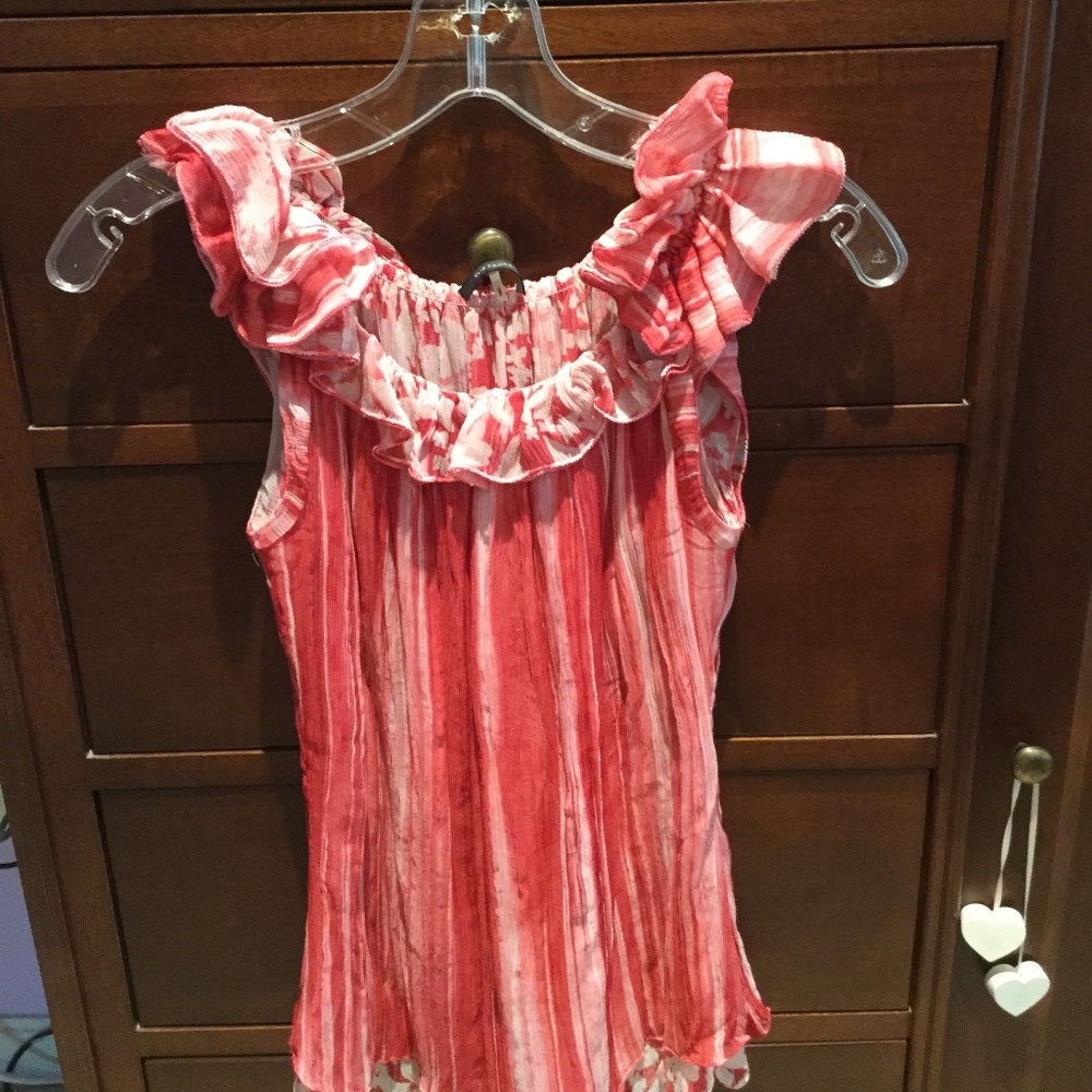 Elie Tarahi pink silk skirt set size S/P